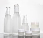High grade frosted square toner spray glass bottle,cream bottle