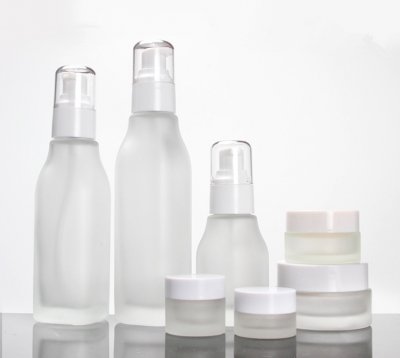 High grade frosted square toner spray glass bottle,cream bottle