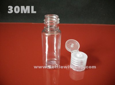 30ml Flip transparent plastic packing bottle shampoo body wash b