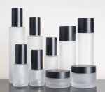 Elegant black high-grade cosmetic bottles