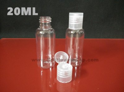 20ml Flip transparent plastic packing bottle shampoo body wash b