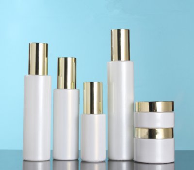 Pearl white pressure pump spray bottle,Cosmetic cream bottle