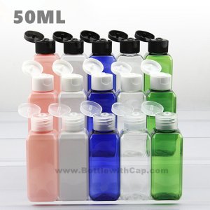 50ml Toner bottle cosmetics packing bottle flip square plastic b