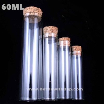 60ml Flat bottomed tube with cork, experimental instruments high