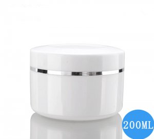 200ML white silver edge cream bottle