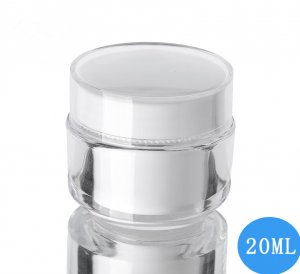 20ML white slant bottom high grade acrylic cream bottle