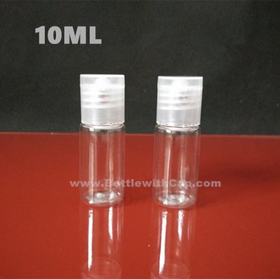 10ml Flip transparent plastic packing bottle shampoo body wash b