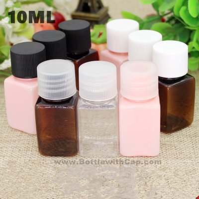 10ml Square bottle PET plastic bottle cosmetics sub bottles tria