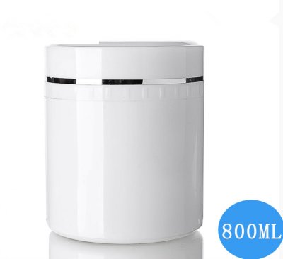 800ML white silver edge cream bottle