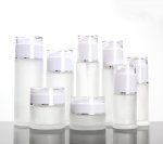 Transparent frosted glass cosmetic mist spray bottle
