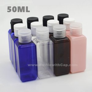 50ml Square flip bottle essential oil toner bottle cosmetics pac