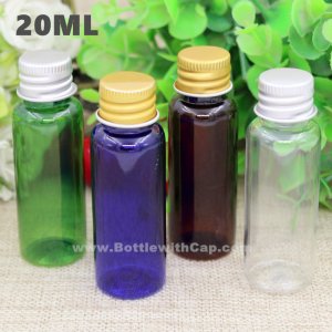 20ml Aluminum cap bottle plastic screw cap lotion bottles makeup
