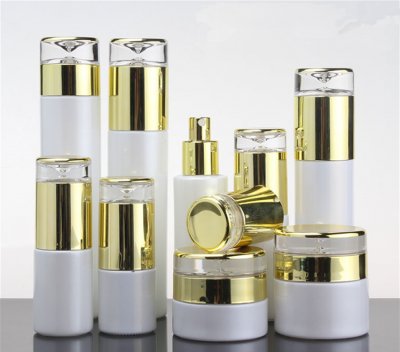 Pearl white cosmetics Beauty Salon Packaging Bottles