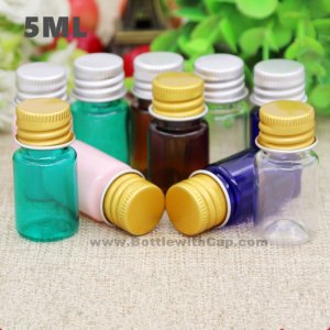 5ml Aluminum cap bottle plastic screw cap lotion bottles makeup