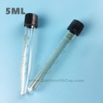 5ml Glass spiral mouth sharp bottom test tube, high temperature