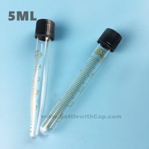 5ml Glass spiral mouth sharp bottom test tube, high temperature