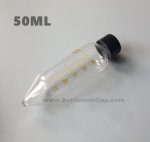 50ml Glass spiral mouth sharp bottom test tube, high temperatur