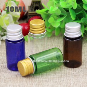 10ml Aluminum cap bottle plastic screw cap lotion bottles makeup