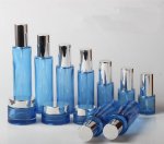 Blue cosmetic packaging spray bottle,water miscible liquid glass