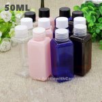 50ml Square bottle PET plastic bottle cosmetics sub bottles tria