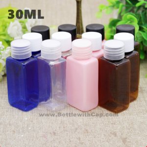 30ml Square bottle PET plastic bottle cosmetics sub bottles tria